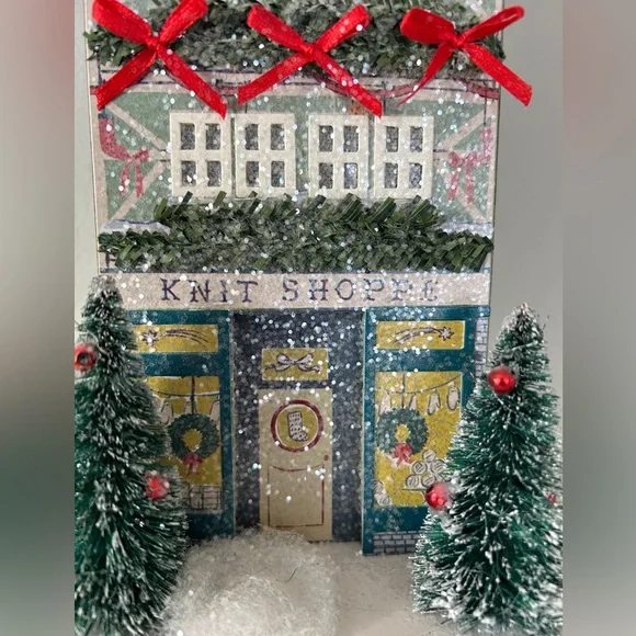 EUC George & Viv for Anthropologie Light-up Holiday Village House - Picture 3 of 5